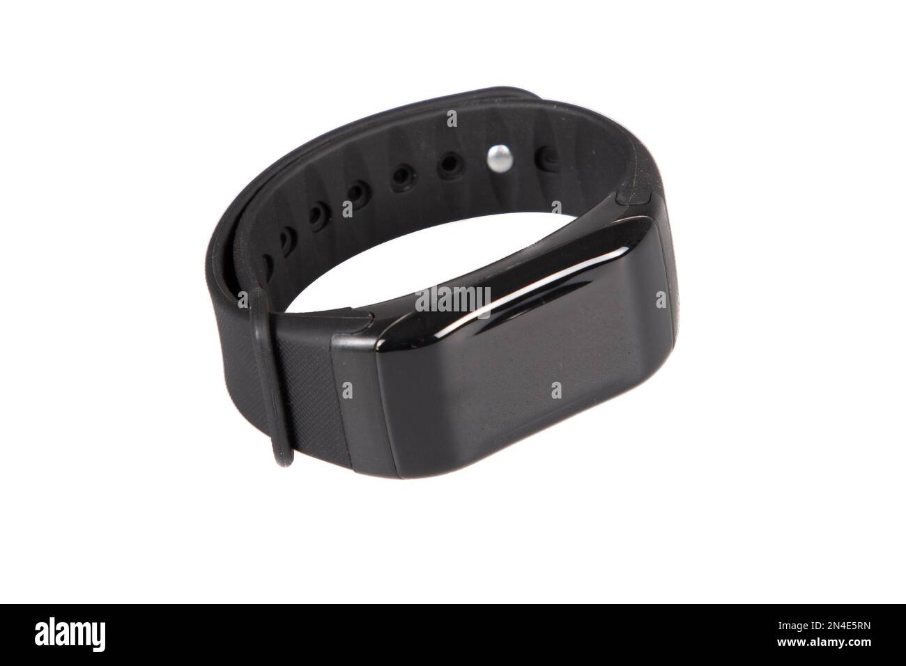 Appareil mobile moderne Real sports Smart Watch pour courir une application de fitness isolée sur fond blanc Banque D'Images