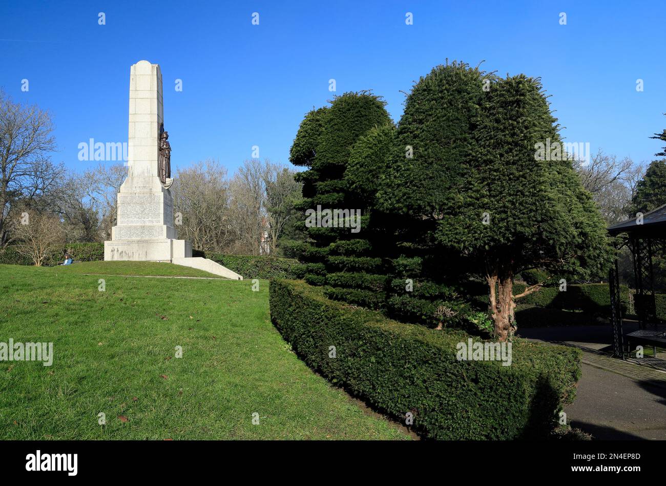 War Memorial, Alexandra Park, Penarth, Vale of Glamourgan, pays de Galles du Sud, ROYAUME-UNI. Banque D'Images