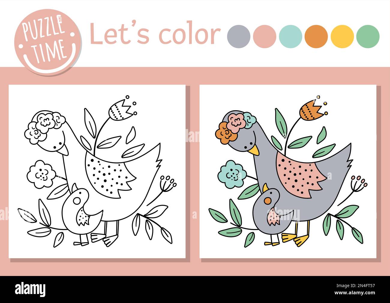 Página para colorear del día de la madre Banque de photographies et d