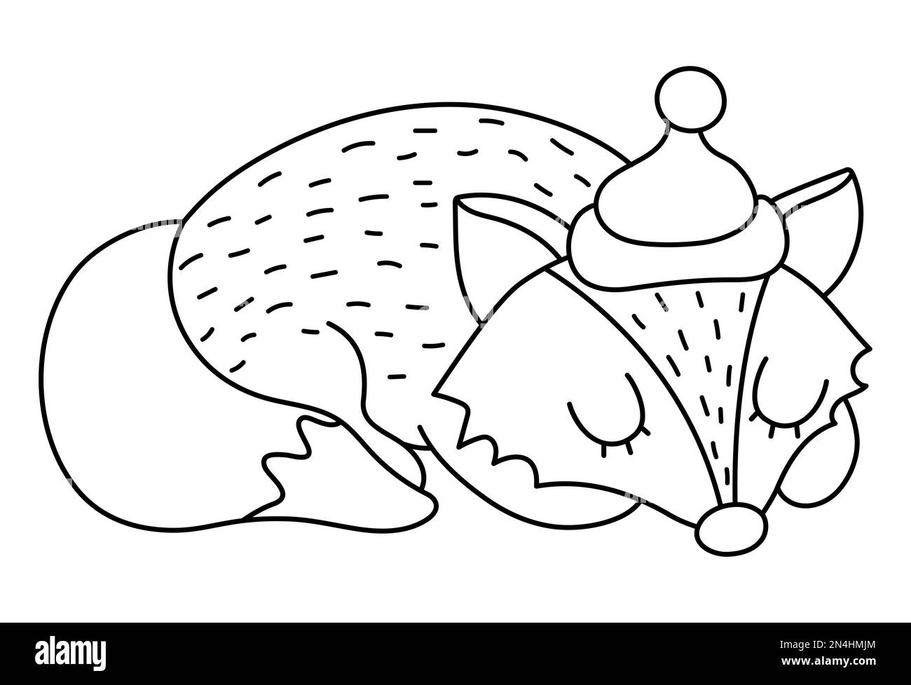 Renard endormi dessin Banque d'images vectorielles - Page 2 - Alamy