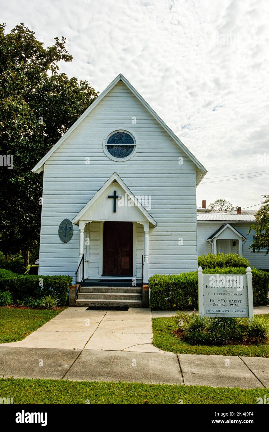 Église épiscopale St Marys, Northeast Horry Street, Madison, Floride Banque D'Images