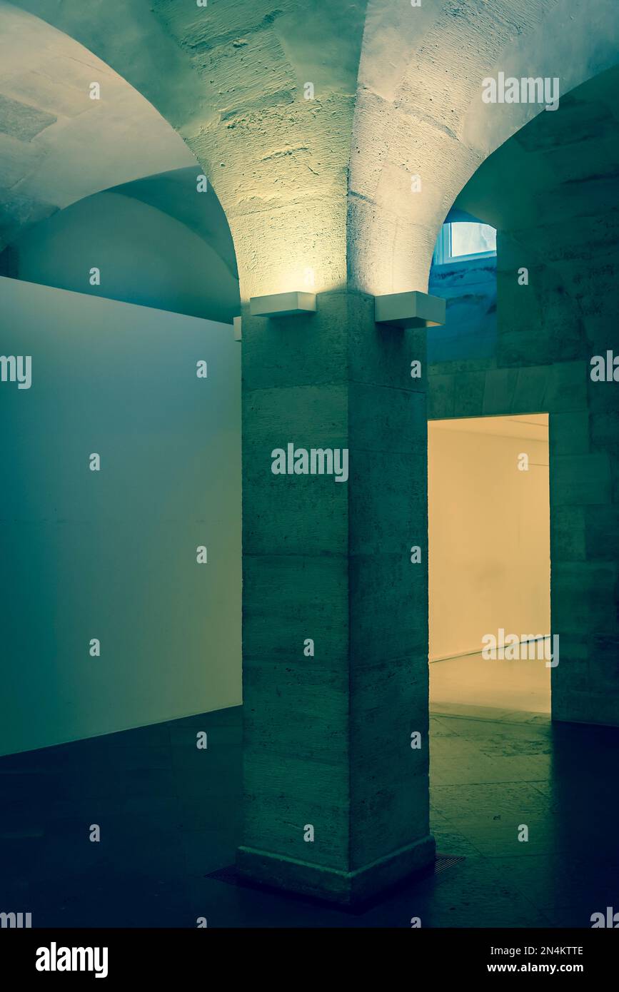 Voûtes, Musée Picasso, une galerie d'art située à l'Hôtel Salé dans la rue de Thorigny, dans le quartier du Marais dédié à l'œuvre de l'artis espagnol Banque D'Images