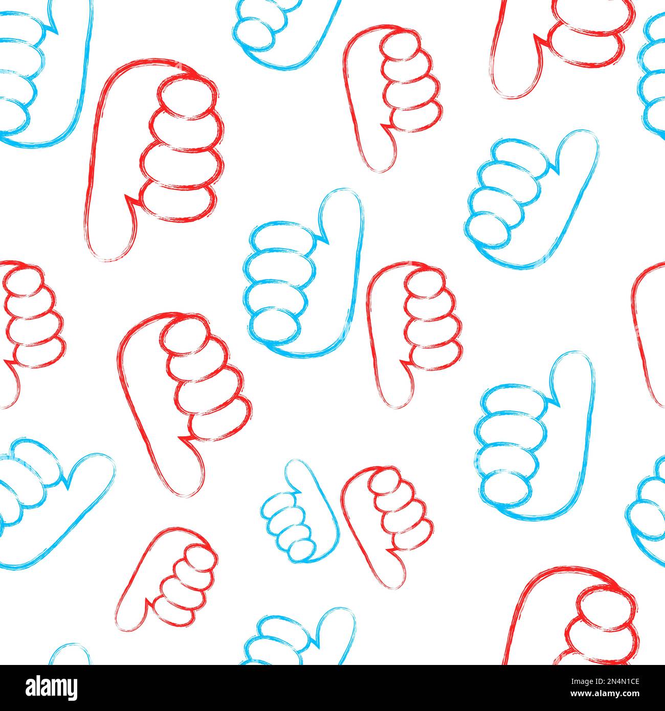 Motif sans couture de type craie et détestant les icônes. Motif semblable et détestant sans couture sur fond blanc. Illustration de Vecteur