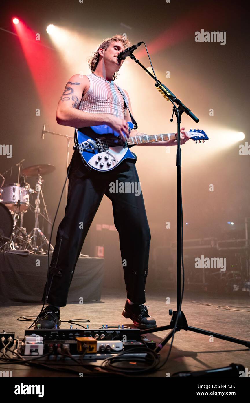 Manchester, Royaume-Uni. 08th févr. 2023. Ashton Hardman-le Cornu, Caleb Harper, Kieran Lama et Peppa Lane du groupe Spacey Jane se produit au Ritz de Manchester en O2 lors de leur tournée de 2023. 2023-02-08. Credit: Gary Mather/Alay Live News Credit: Gary Mather/Alay Live News Banque D'Images