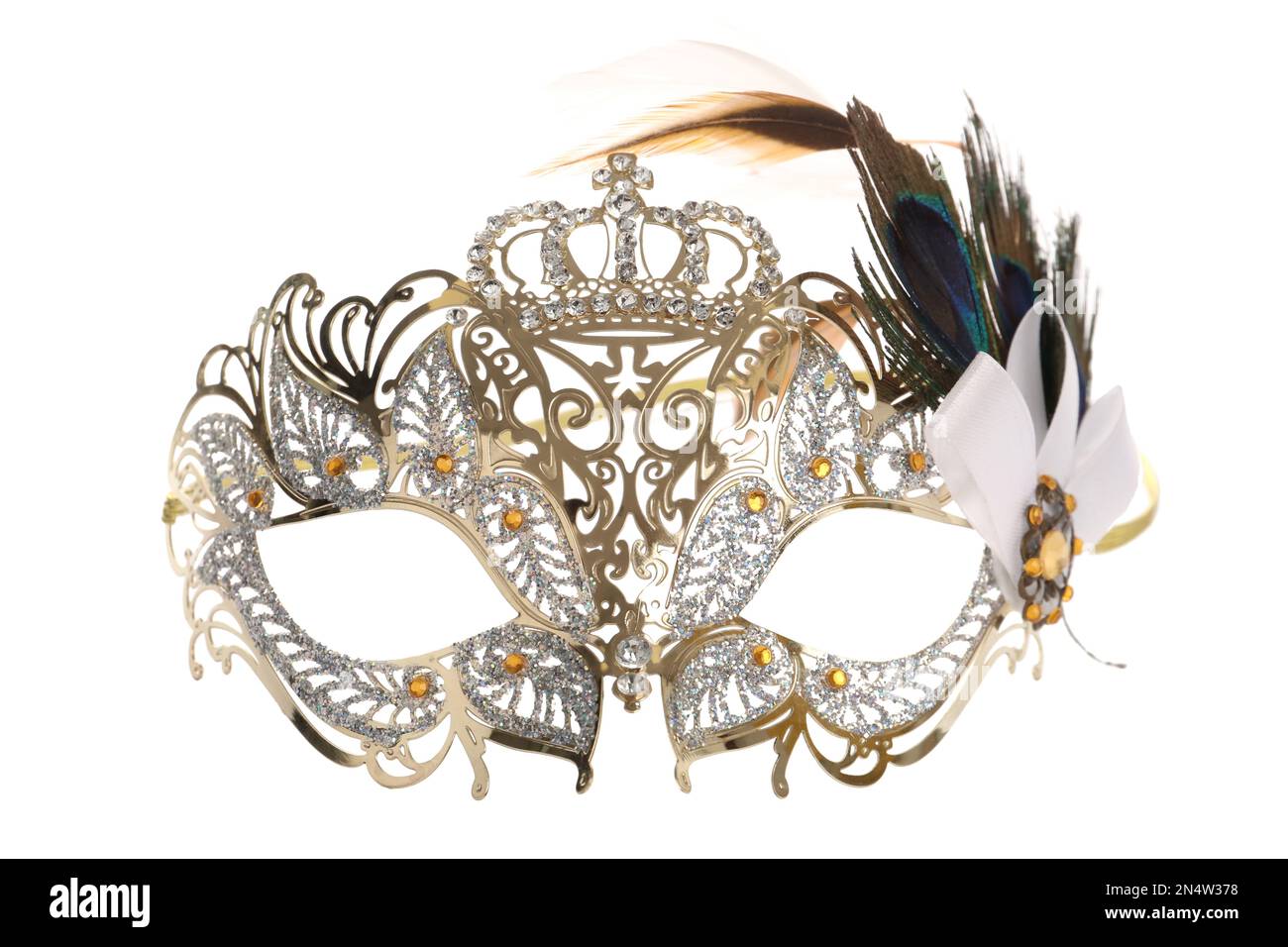 MASQUE DE CARNAVAL vénitien à bâton Volto doré. EUR 10,00 - FR