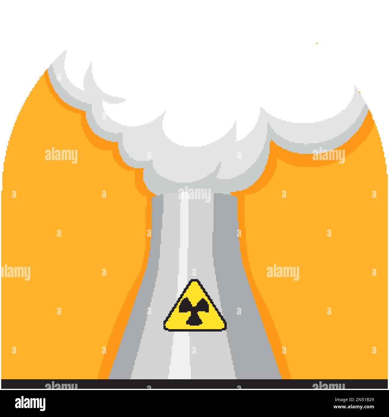 Centrale nucléaire sur fond blanc Illustration de Vecteur