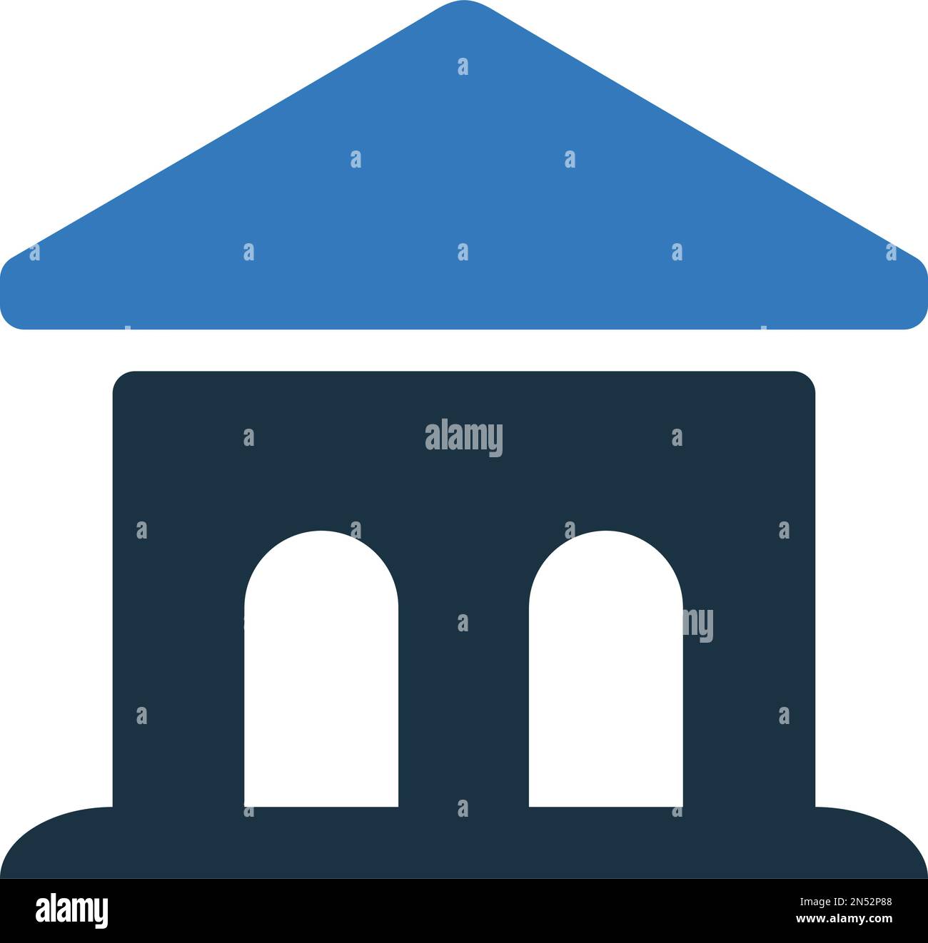 Bâtiment de la banque, icône du centre financier - utilisation à des fins commerciales, médias imprimés, Web ou tout type de projets de conception. Fichier EPS vectoriel. Illustration de Vecteur