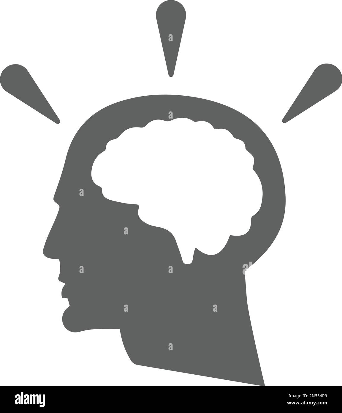 Icône cerveau, idée, créativité - utilisation à des fins commerciales, médias imprimés, Web ou tout type de projets de conception. Fichier EPS vectoriel. Illustration de Vecteur