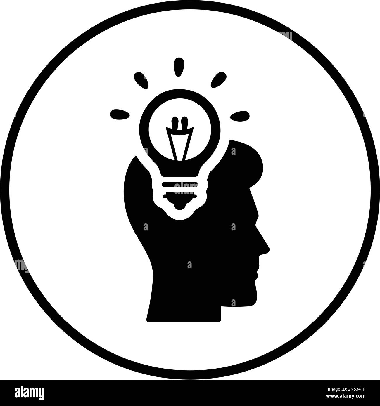 Ampoule, conclusion, icône d'idée. Illustration vectorielle simple bien organisée. Illustration de Vecteur