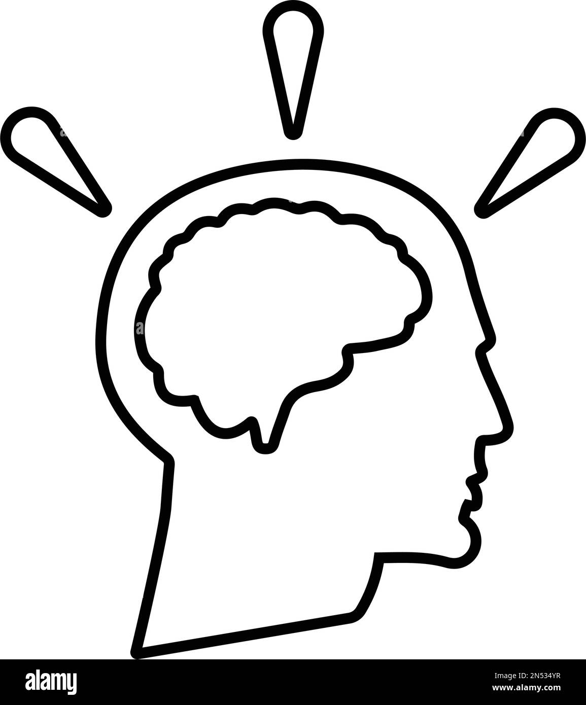 Icône cerveau, idée, créativité - utilisation à des fins commerciales, médias imprimés, Web ou tout type de projets de conception. Fichier EPS vectoriel. Illustration de Vecteur