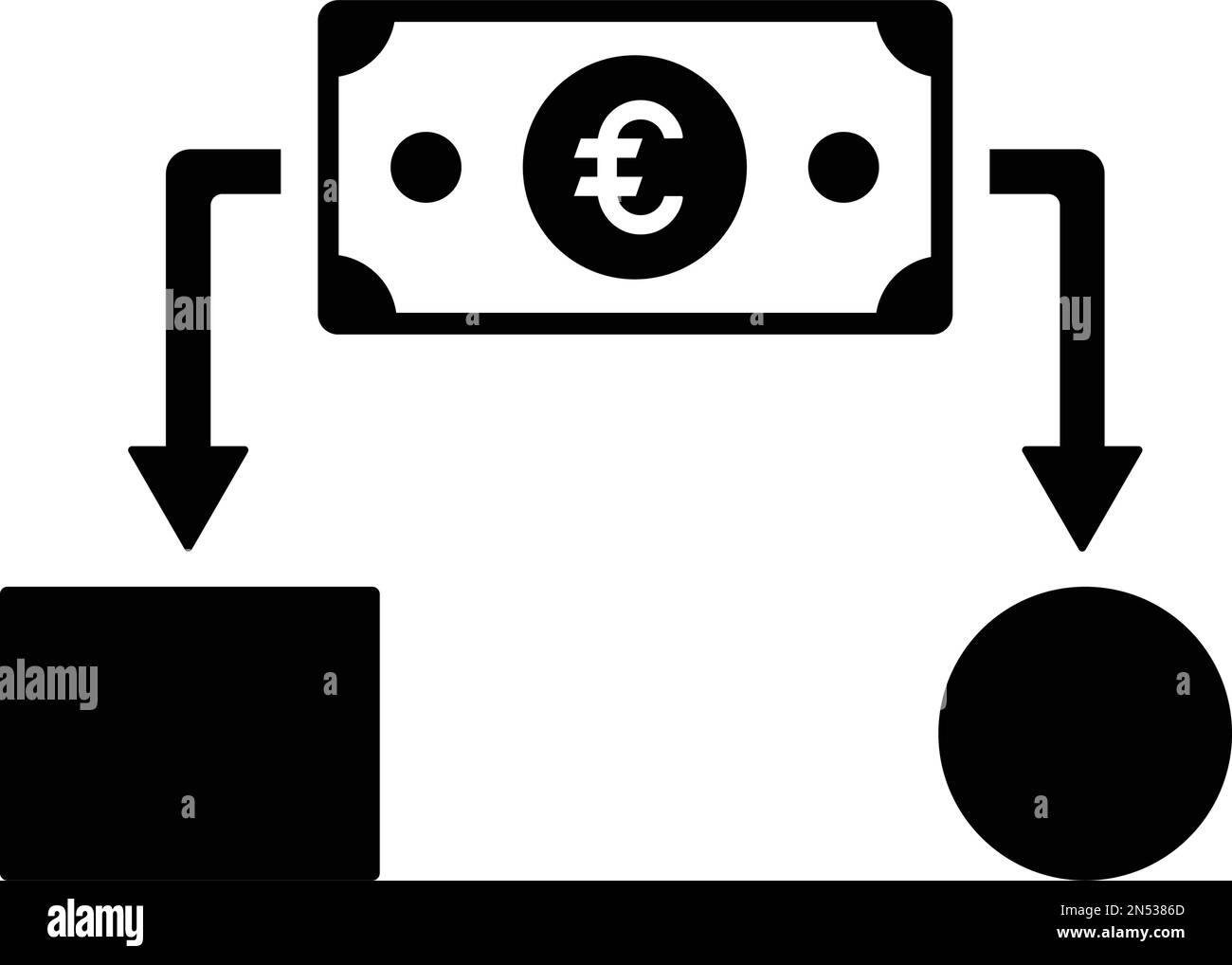 Budget, icône de flux de trésorerie - utilisation parfaite pour concevoir et développer des sites Web, des fichiers imprimés et des présentations, des supports promotionnels et bien plus encore. Vect Illustration de Vecteur