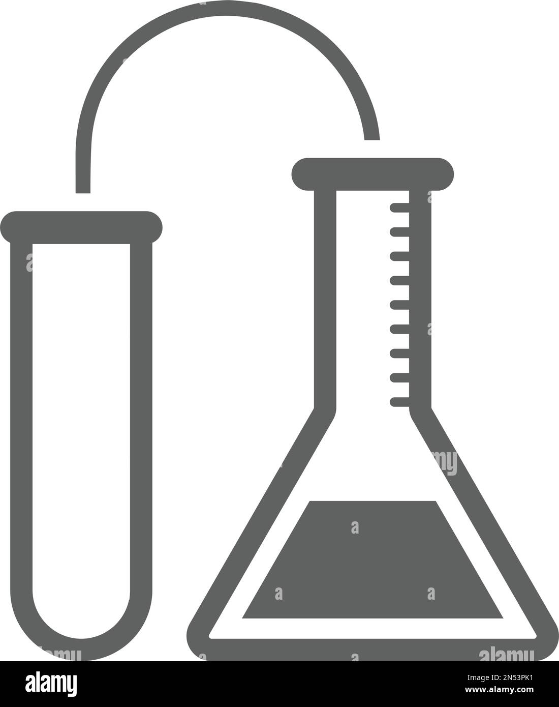 Chimie, icône de laboratoire est isolée sur fond blanc. Utilisation à des fins graphiques et de conception de sites Web ou à des fins commerciales. Fichier EPS vectoriel. Illustration de Vecteur