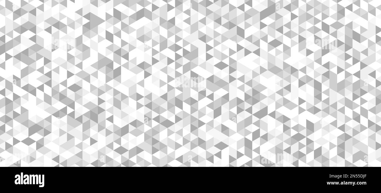 triangle blanc gris abstrait, fond de texture géométrique, motif polygonal, mosaïque de dégradé Banque D'Images