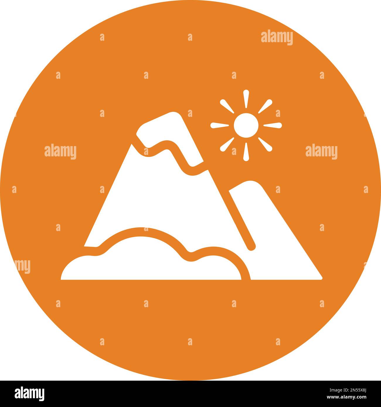 Icône montagne, montagnes - fichier EPS vectoriel. Utilisation parfaite pour les supports d'impression, le Web, les images de stock, l'utilisation commerciale ou tout type de projet de conception. Illustration de Vecteur