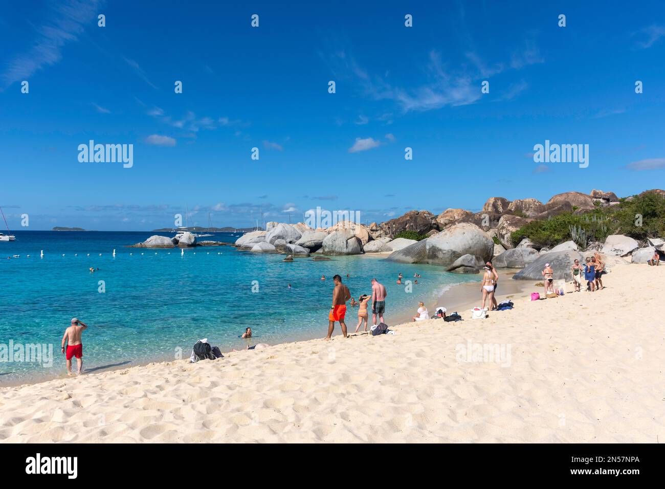 Devil's Bay Beach au parc national de Baths, Virgin Gorda, les îles Vierges britanniques (BVI), Petites Antilles, Caraïbes Banque D'Images