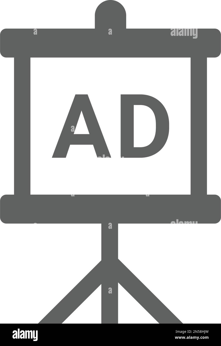 Rue, icône d'annonce - fichier EPS vectoriel modifiable simple. Illustration de Vecteur