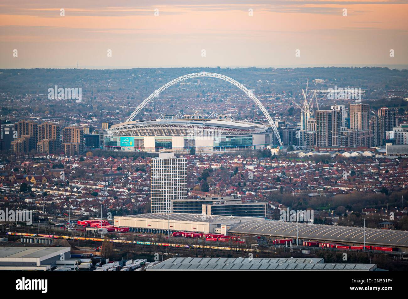 Le stade de Wembley, Londres Banque D'Images
