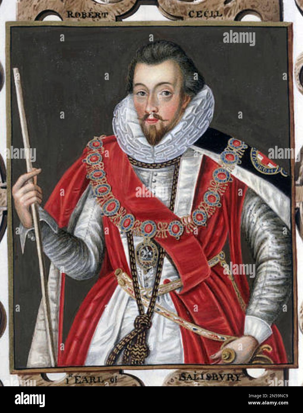 ROBERT CECIL (1583-1612) homme d'État anglais qui succède à son père William comme conseiller principal d'Elizabeth I. Banque D'Images