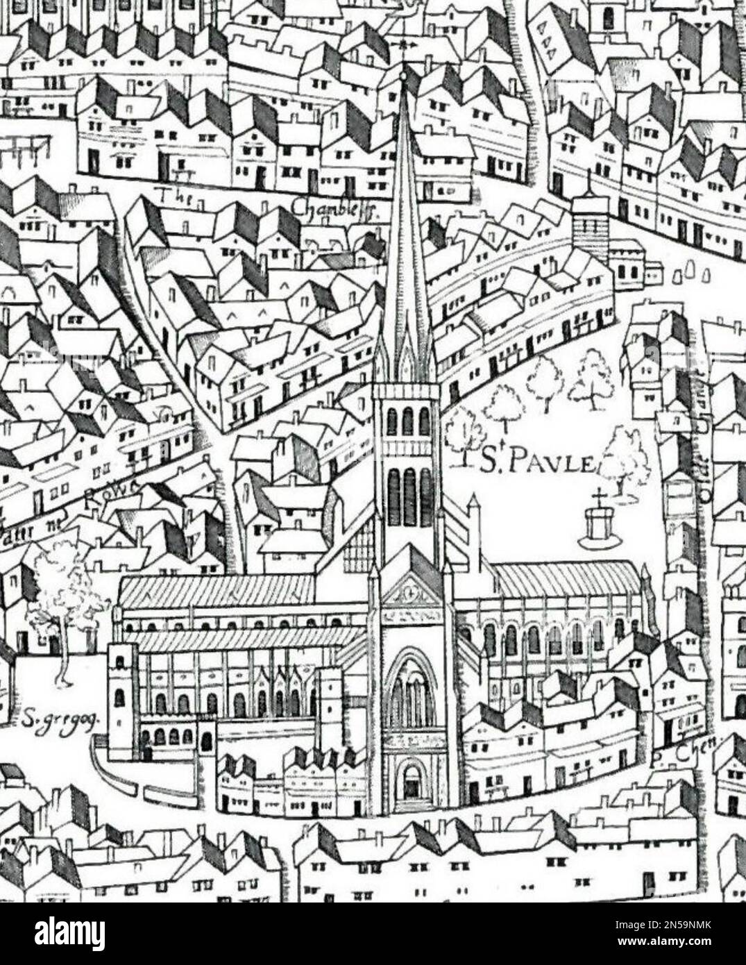 Map of london 16th century Banque de photographies et d’images à haute ...