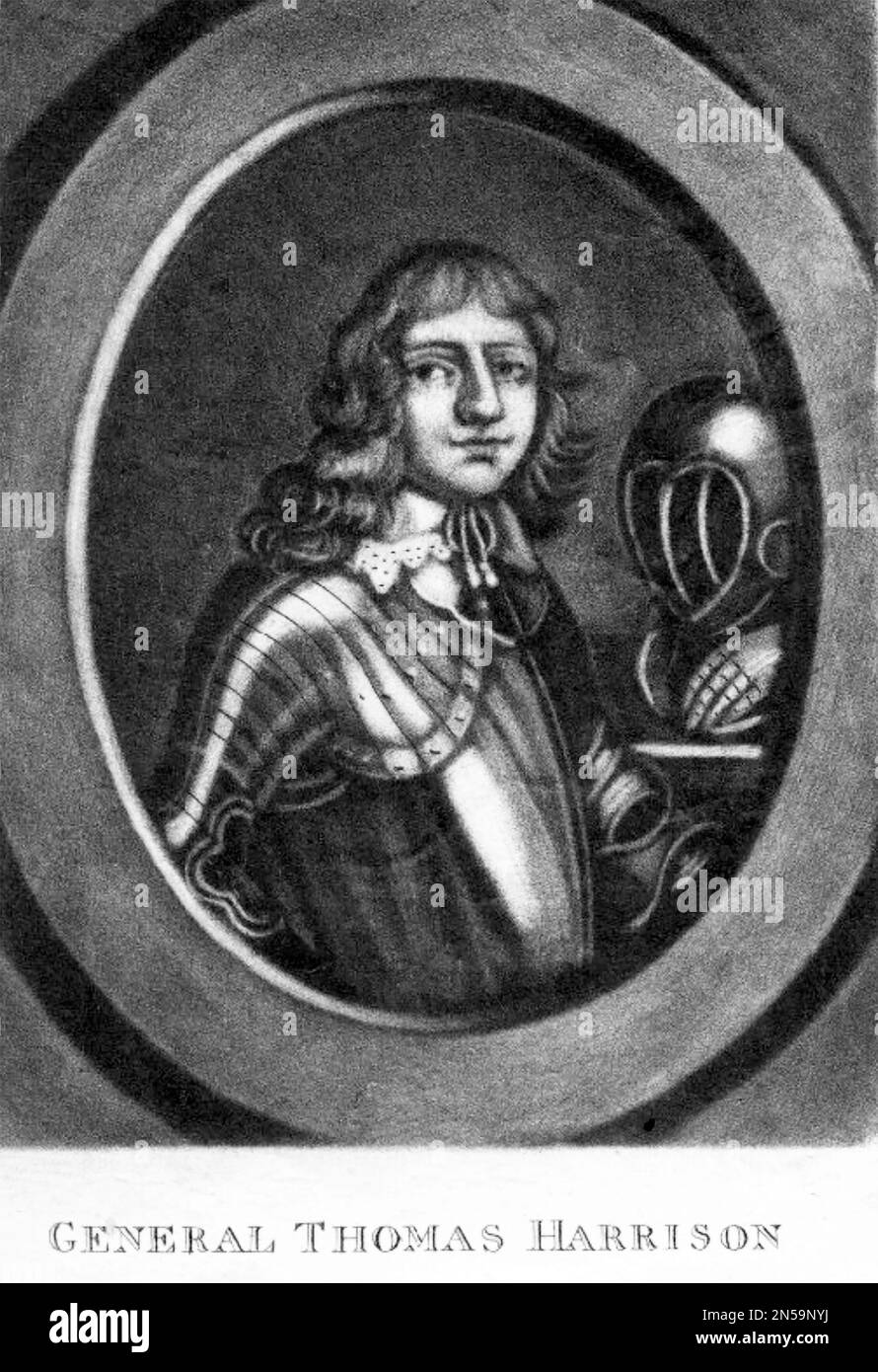 THOMAS HARRISON ( 1616-1660) parlementaire anglais exécuté pour trahison comme un suicide le 13 octobre 1660. Banque D'Images