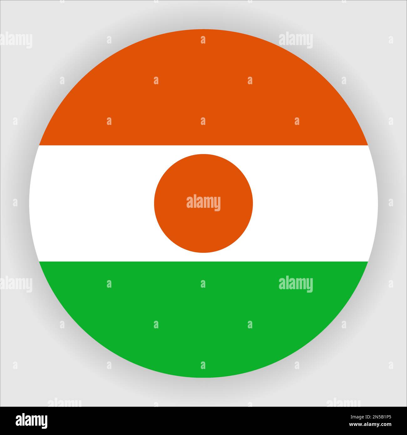 Niger FLUND FLUND Icon Button Vector Illustration de Vecteur