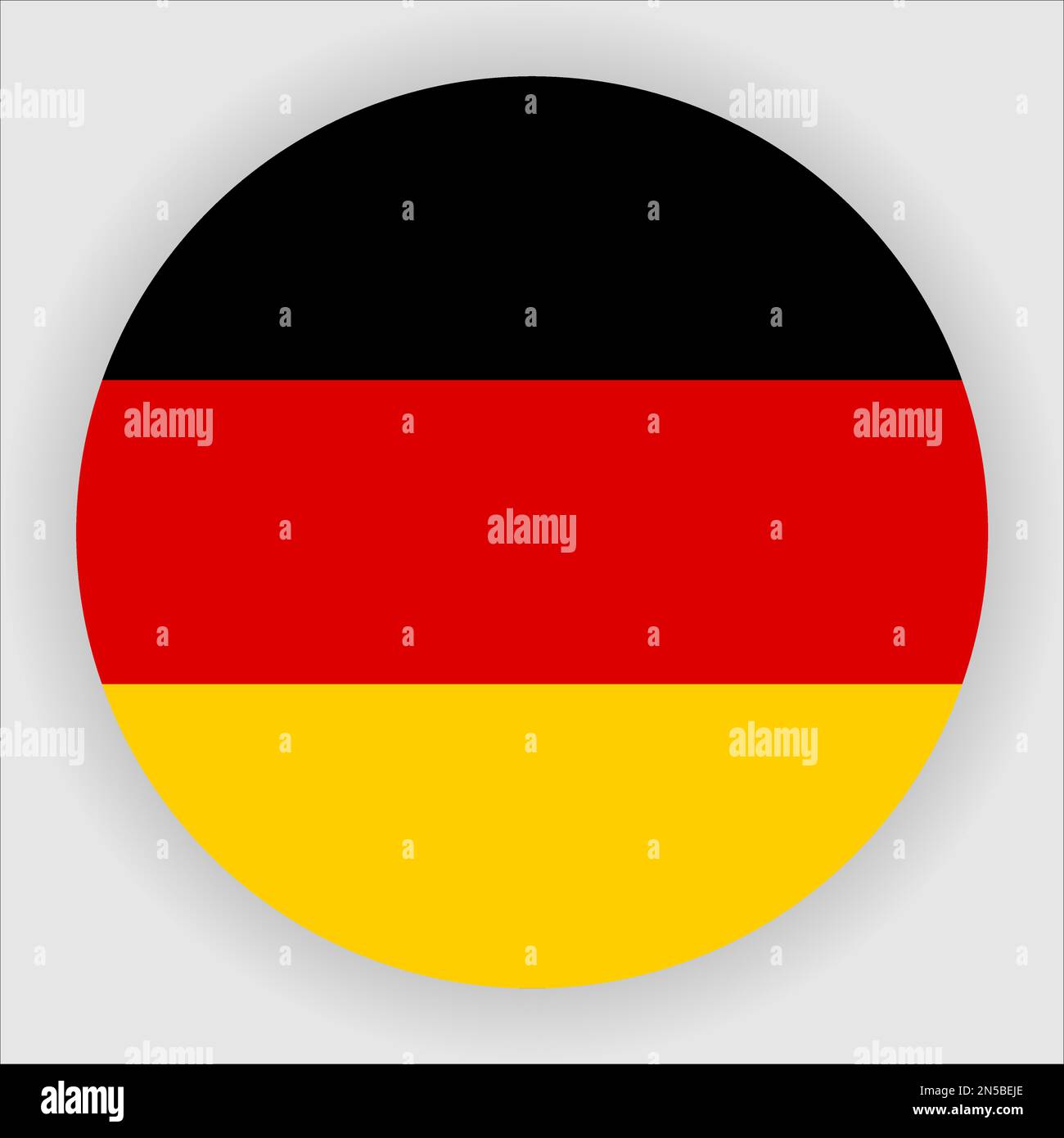 Drapeau rond plat Allemagne icône vecteur de bouton Illustration de Vecteur