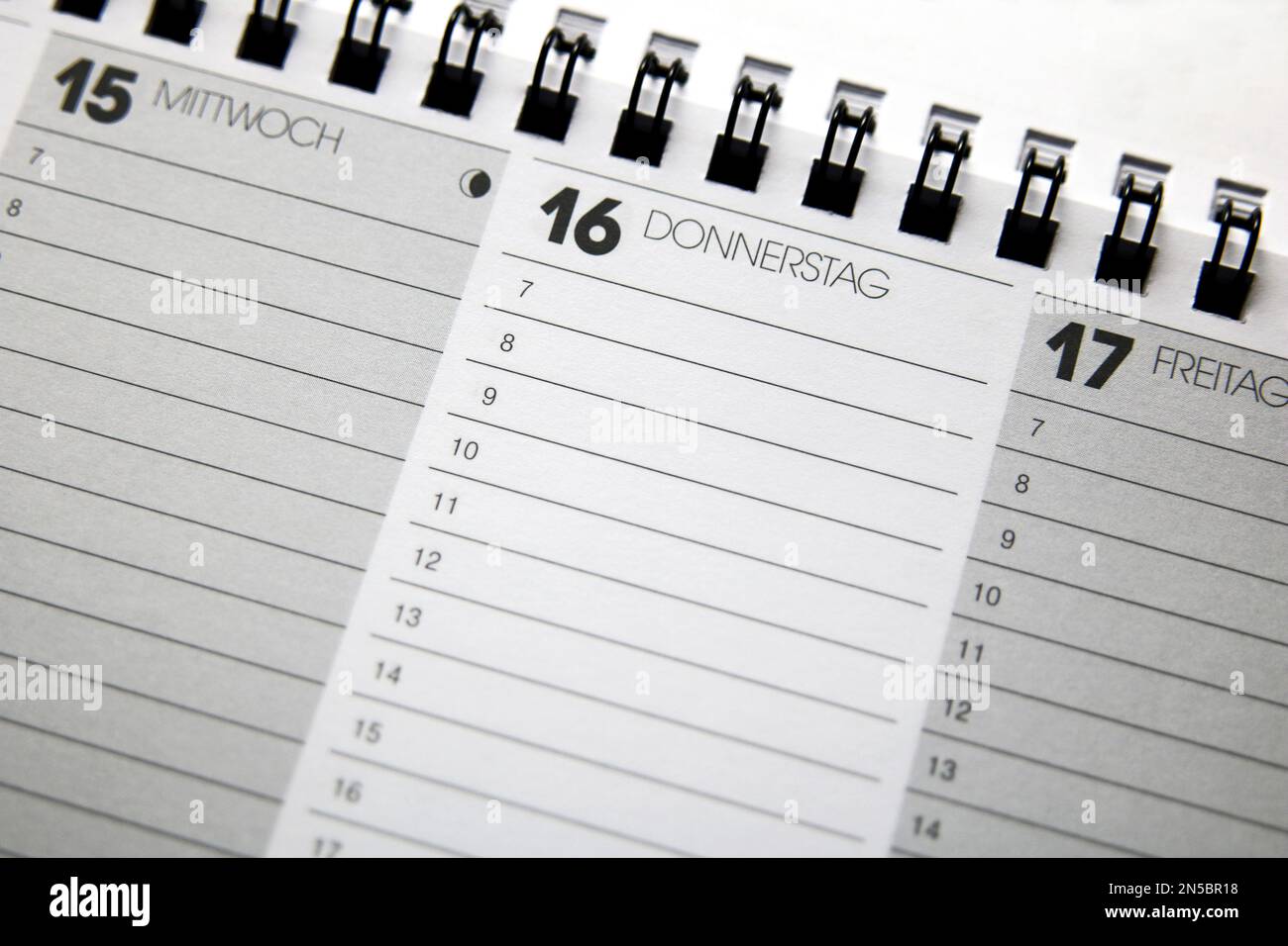 calendrier du bureau en allemand, vendredi 16 Banque D'Images