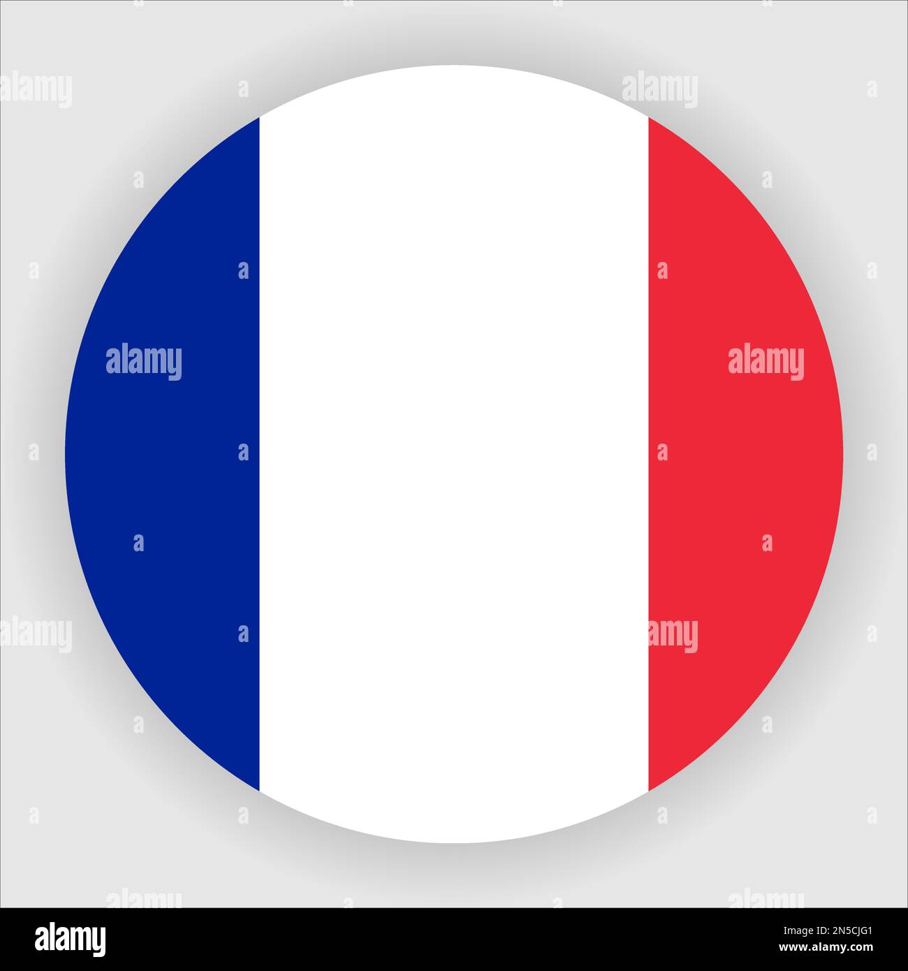 France drapeau plat arrondi icône bouton Vector Illustration de Vecteur