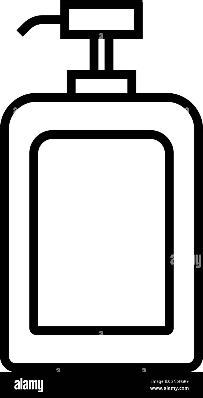 Icône de bouteille de savon simple. Produits de première nécessité quotidiens. Vecteur modifiable. Illustration de Vecteur
