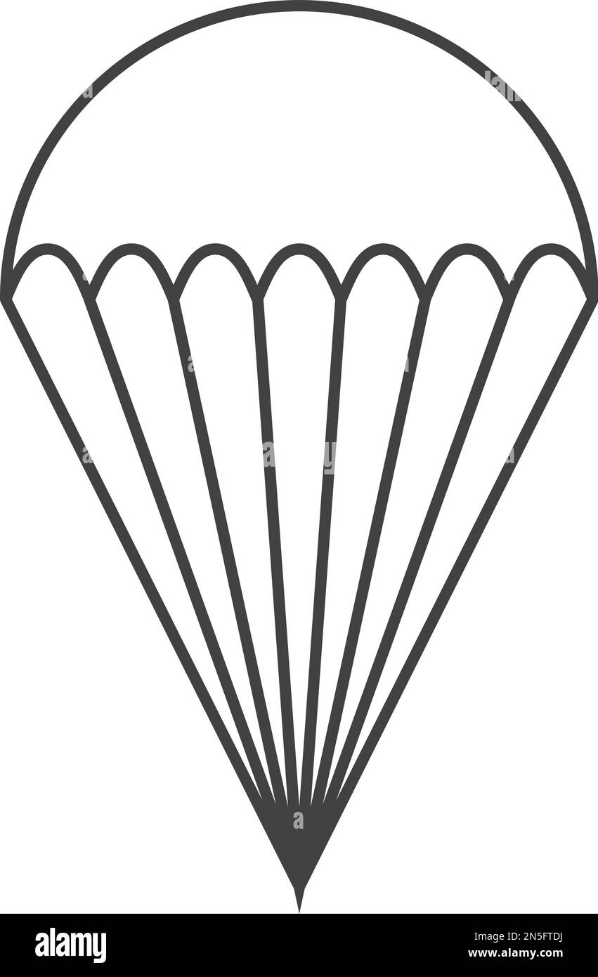 Icône parachute. Symbole sport extrême. Panneau aviation Illustration de Vecteur