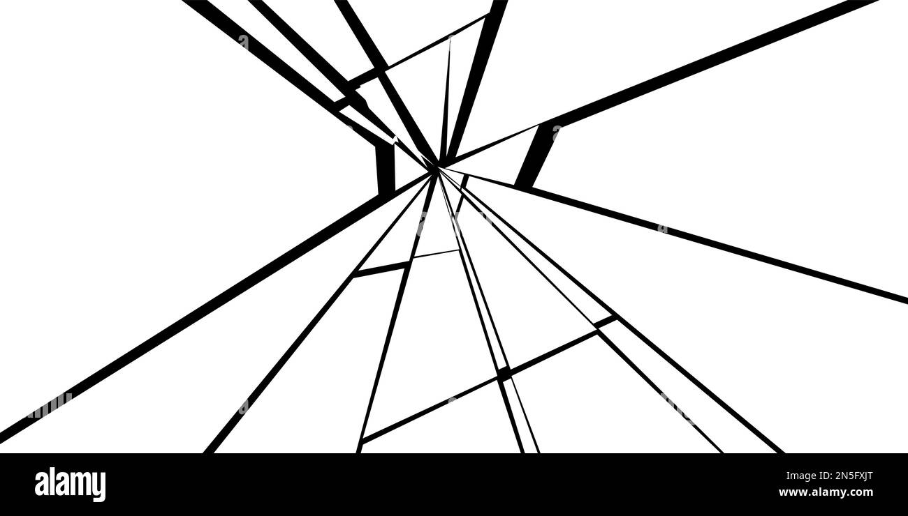 Fond en verre brisé. Vitre brisée. Fissures sur l'écran du téléphone texture vectorielle noir et blanc. Illustration de Vecteur