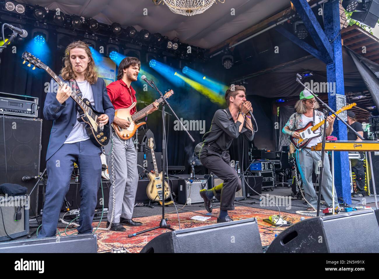 Die Wiener Band Thirsty Eyes live beim Orange Blossom Special Festival, Beverungen, Deutschland | Thirsty Eyes from Vienna Live at the Orange Blossom Banque D'Images