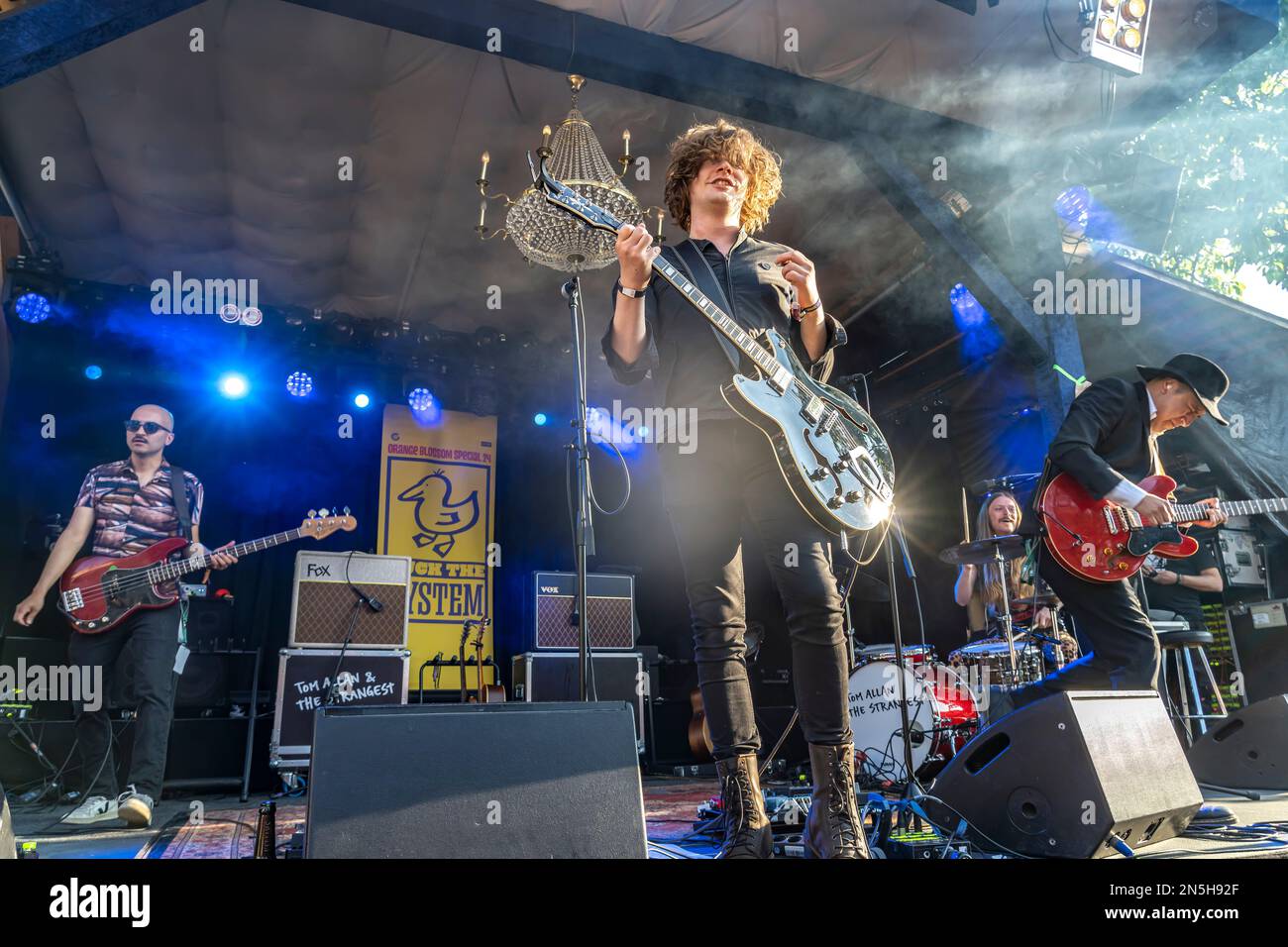 Le groupe de rock Tom Allan et le plus étrange festival spécial de Blossom d'Orange, Beverungen, Deutschland | le groupe de rock Tom Allan & The Stranest l Banque D'Images