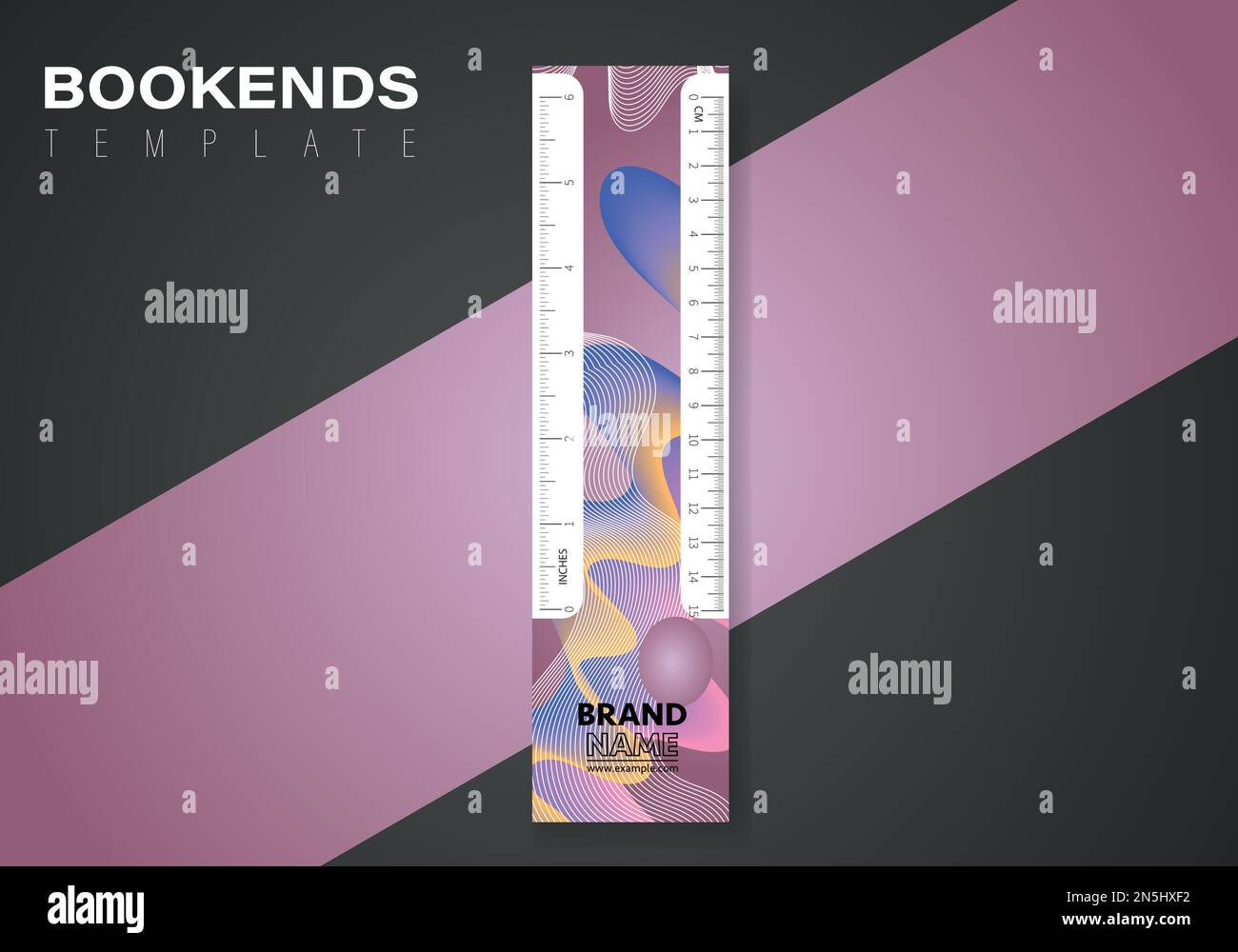 motif abstrait de signet. Modèle de signet abstrait vectoriel. Conception vectorielle pour livres. Illustration de Vecteur