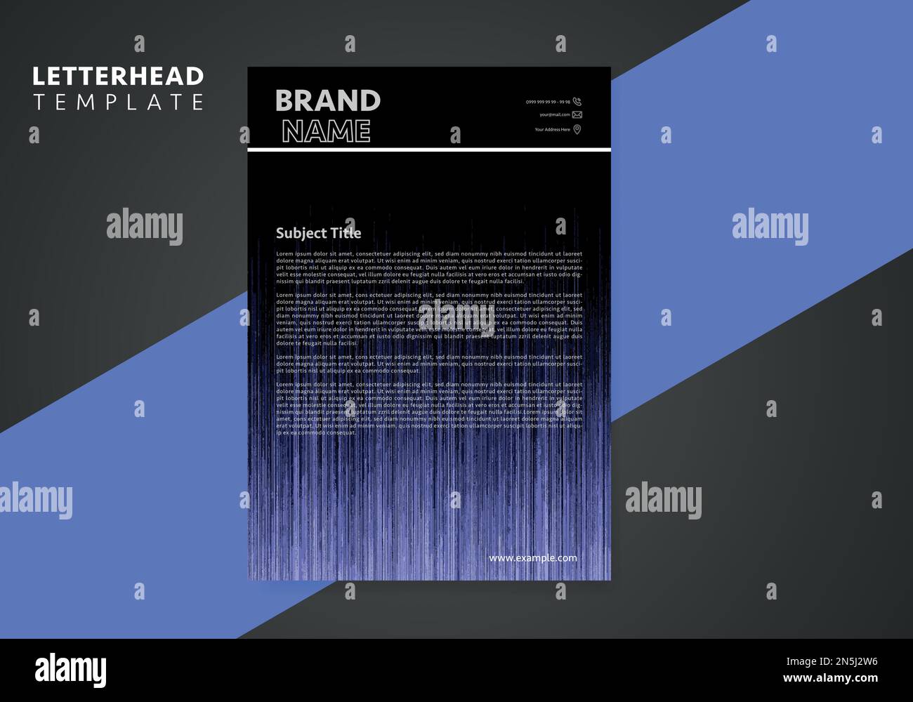 Papier à en-tête d'entreprise, design élégant et minimaliste Illustration de Vecteur