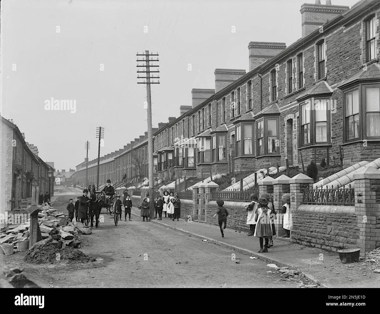 Martin Ridley - Queens Road (Lower) Elliots Town, New Tredegar, pays de Galles, Banque D'Images