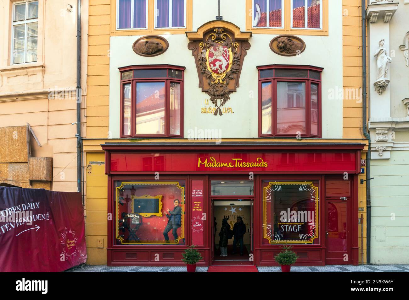 Entrée aux célèbres cires de Madame Tussauds, Prague, République tchèque Banque D'Images