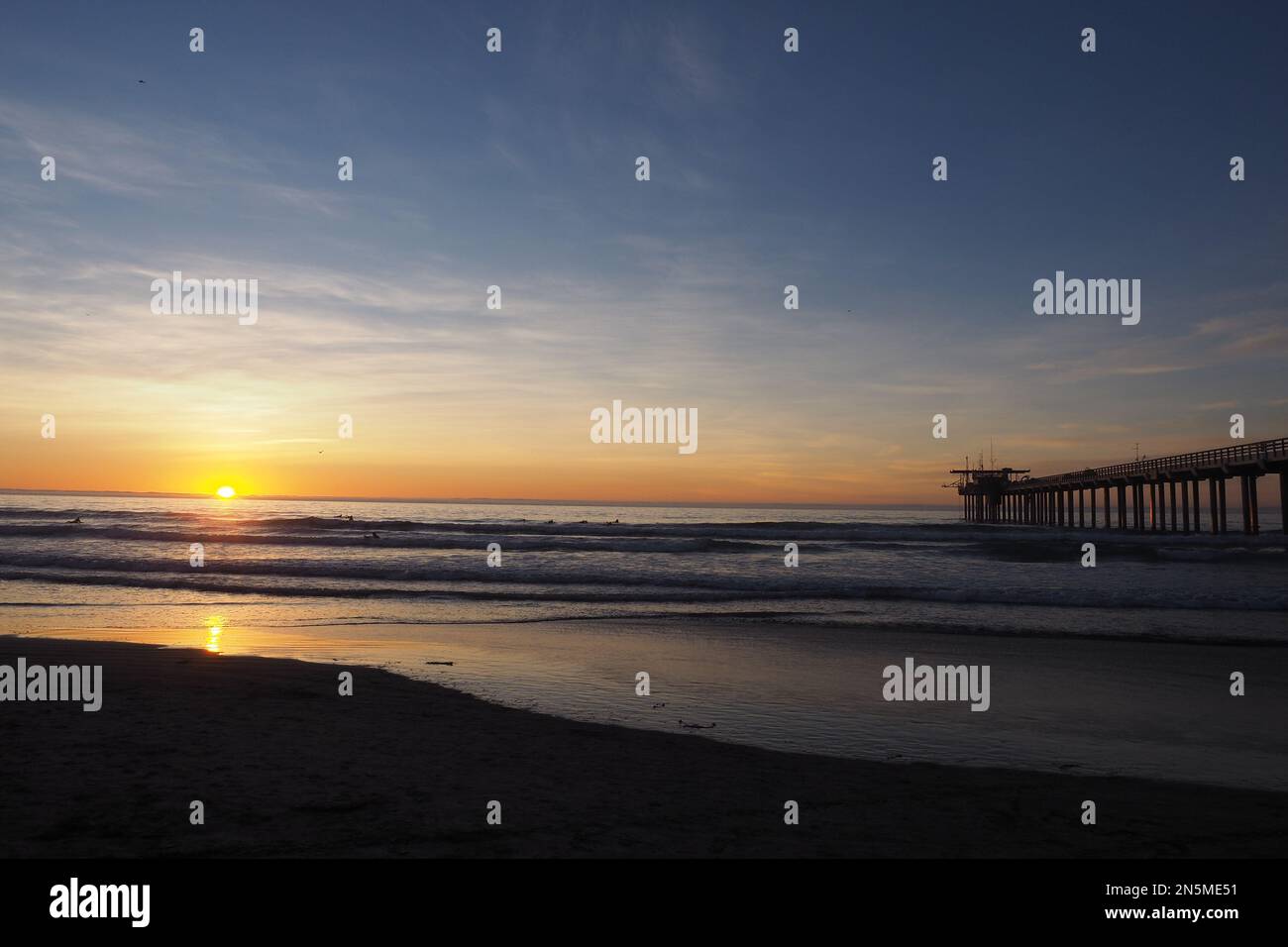 Jetée à San Diego, CA Banque D'Images