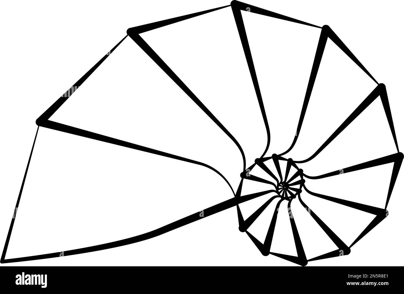 Symbole de coque Nautilus. Logo Sea Shell. Illustration vectorielle plate Illustration de Vecteur