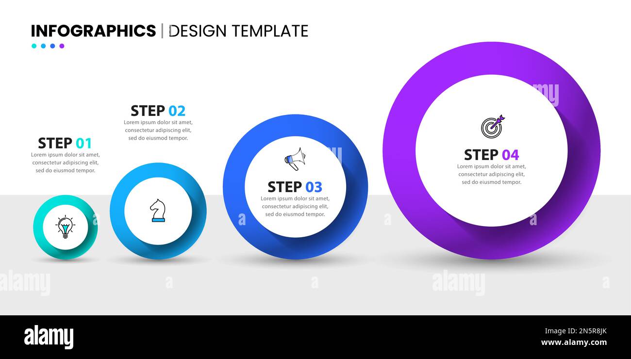 Modèle d'infographie avec icônes et 4 options ou étapes. Des cercles en pleine croissance. Peut être utilisé pour la mise en page de flux de travail, le diagramme, la bannière, la conception Web. Vecteur illustrat Illustration de Vecteur Modèle d'infographie avec icônes et 4 options ou étapes. Des cercles en pleine croissance. Peut être utilisé pour la mise en page de flux de travail, le diagramme, la bannière, la conception Web. Vecteur illustrat Illustration de Vecteur