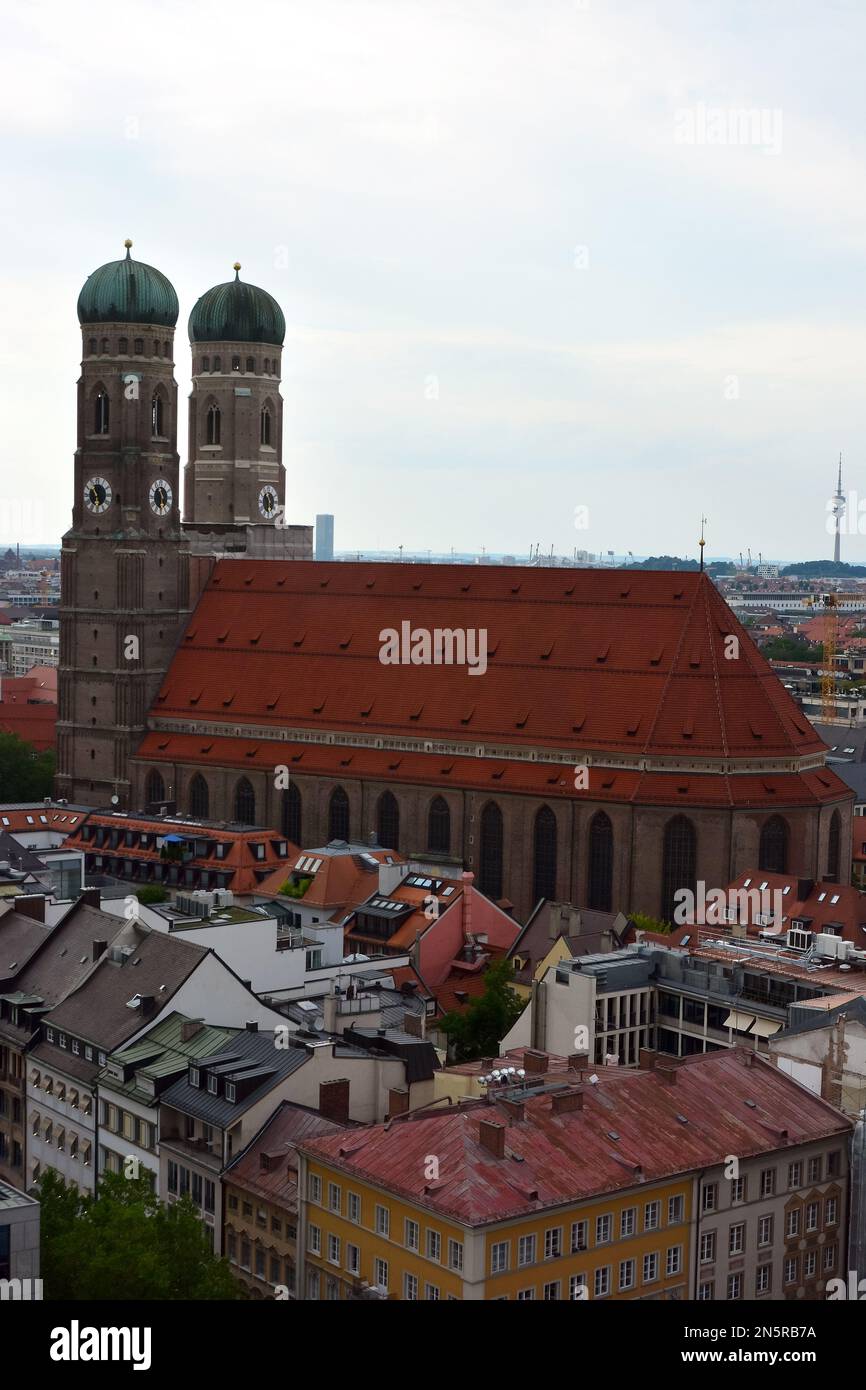 Frauenkirche, Dom zu Unserer Lieben Frau, Cathédrale notre-Dame, Munich, Munich, Allemagne, Europe Banque D'Images