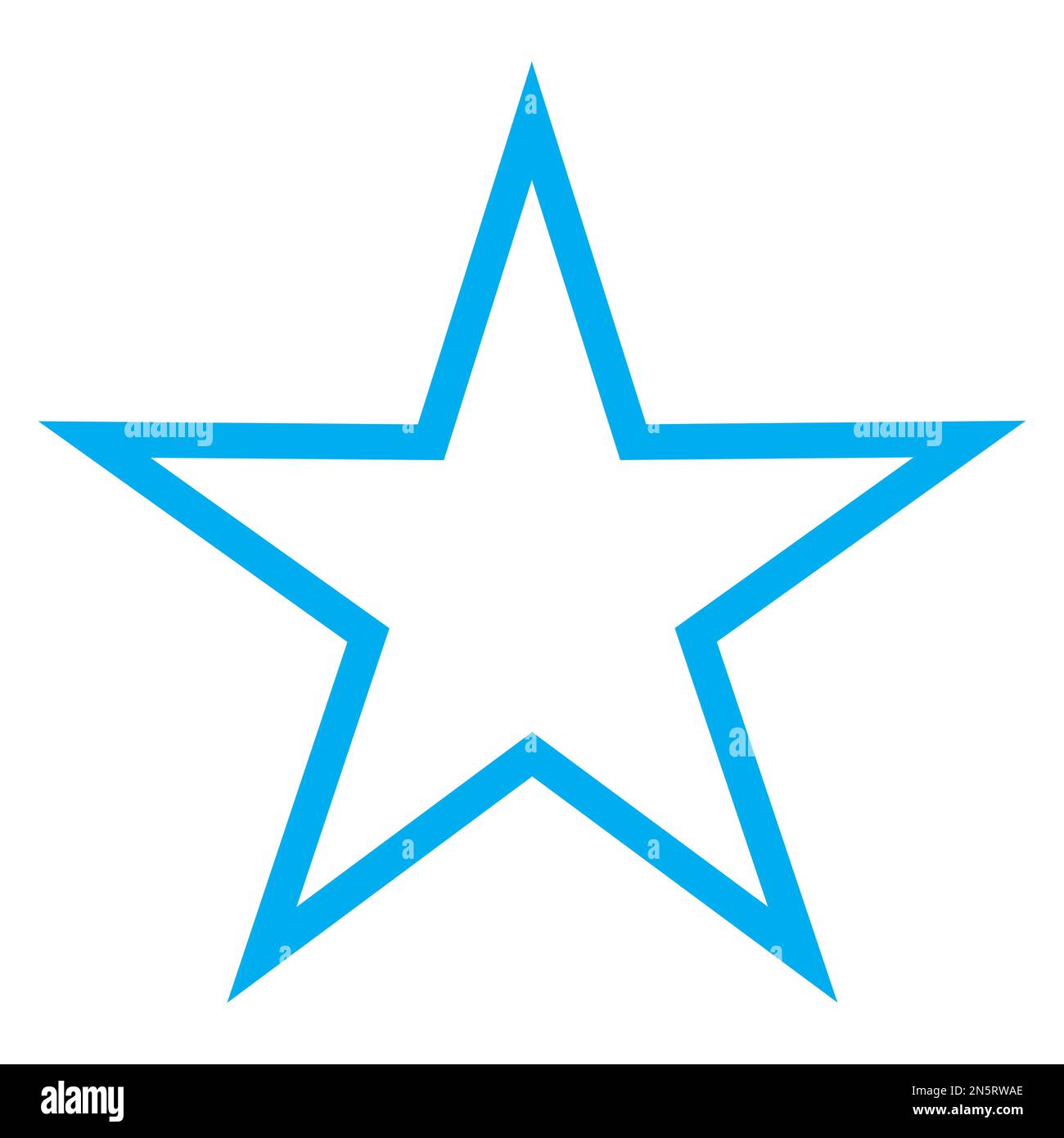 Graphique vectoriel bleu et blanc d'un symbole de carte pour une autre caractéristique touristique. Il se compose d'une étoile bleue à cinq pointes d'un fond blanc Illustration de Vecteur