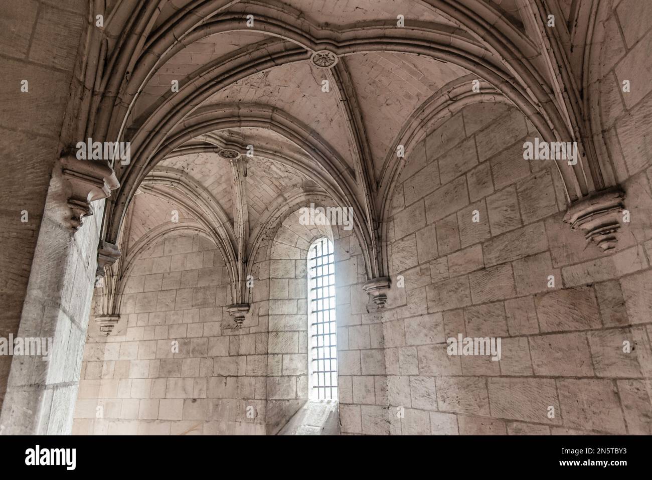 Amboise, France - décembre 30 2022 : voûte et grand escalier du château d'Amboise en France Banque D'Images