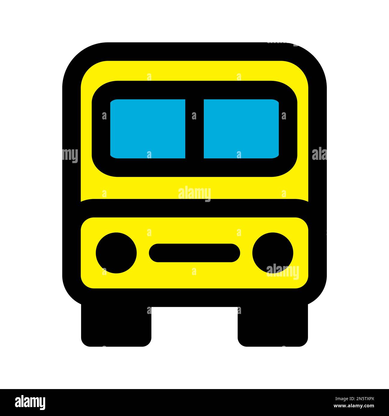 Ligne d'icône de bus isolée sur fond blanc. Icône fine et plate noire sur un style moderne. Symbole linéaire et contour modifiable. Simple et parfait Illustration de Vecteur