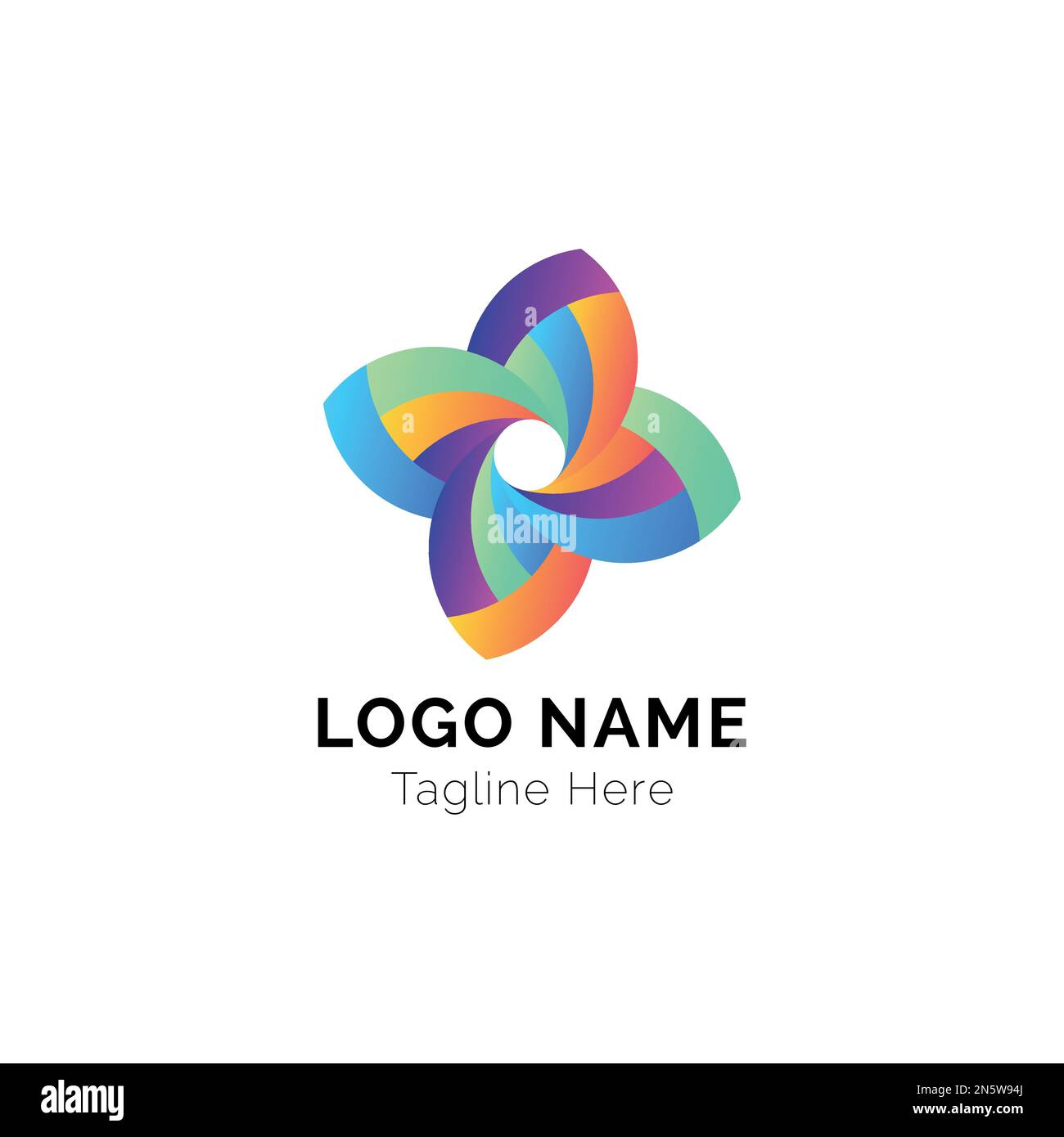 Résumé conception du logo de l'agence de gradient Illustration de Vecteur