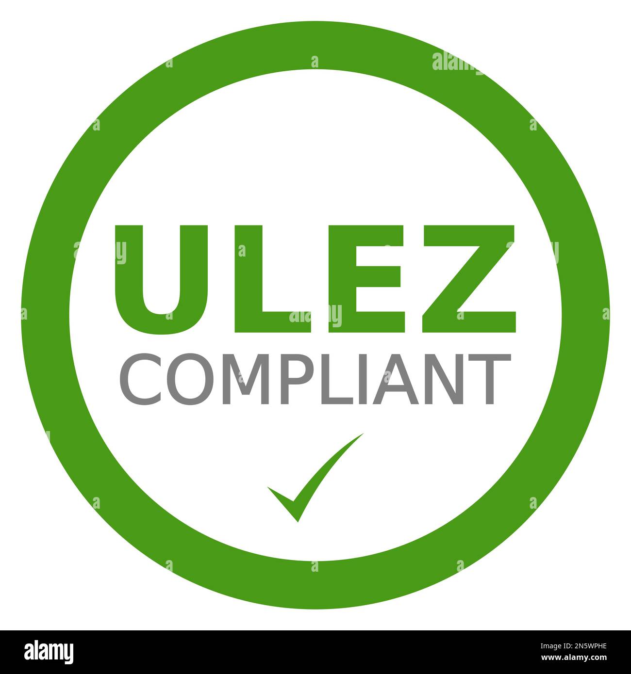 Symbole graphique vectoriel indiquant qu'un véhicule est conforme à la norme ULEZ (zone à émission ultra faible) Illustration de Vecteur