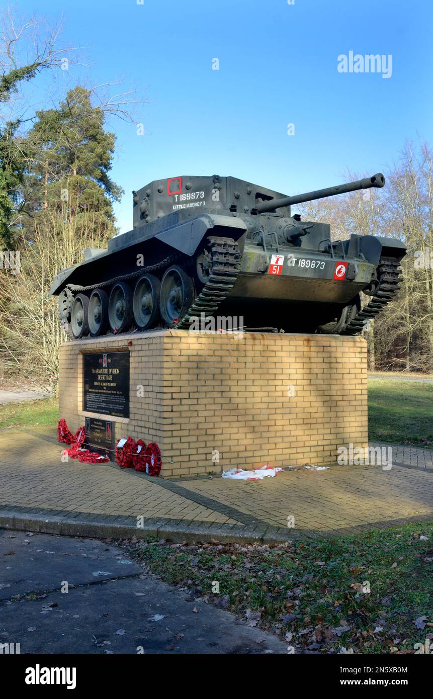 monument à 7th rats désertiques blindés de division theford norfolk angleterre Banque D'Images