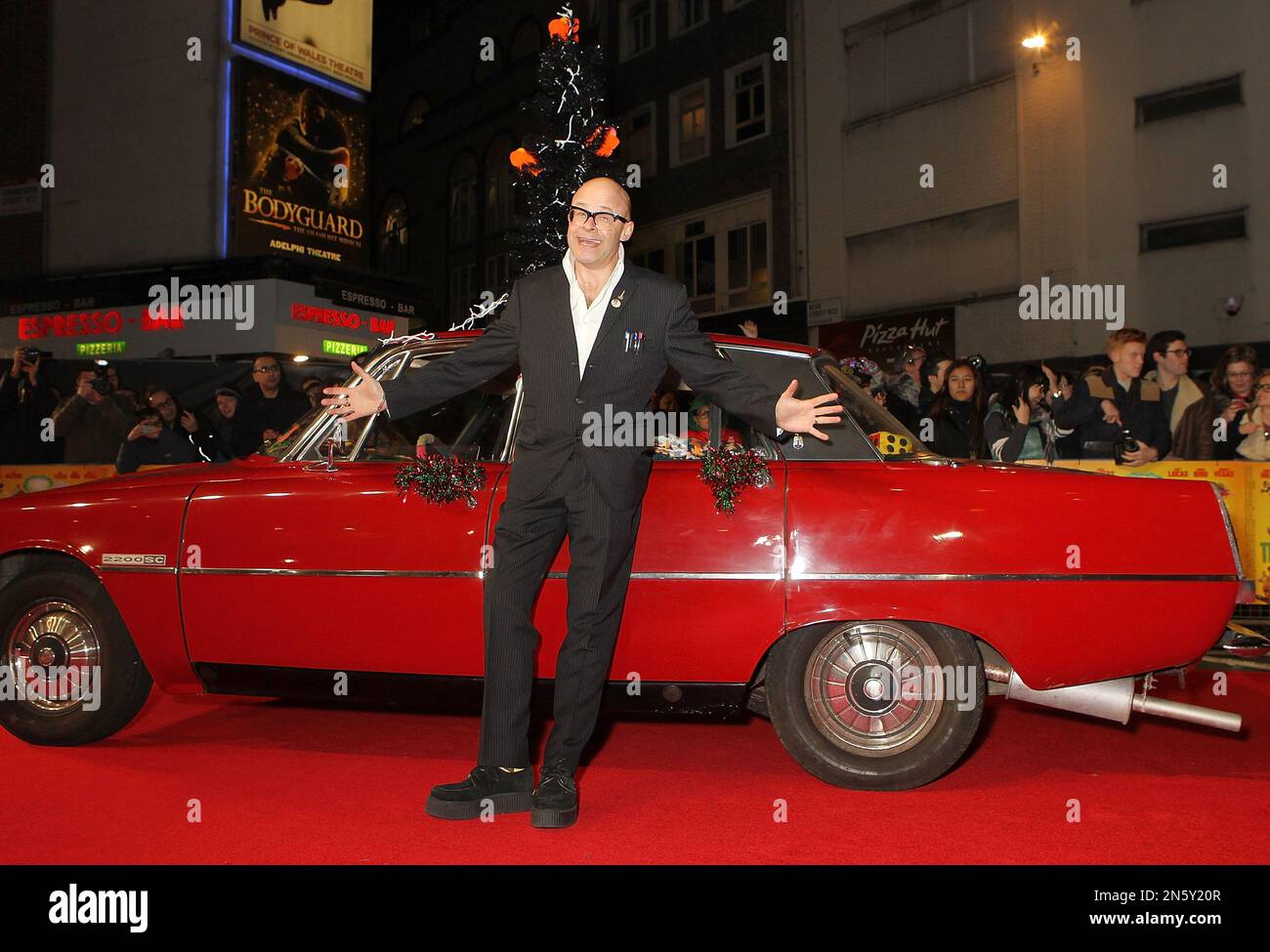 English Comedian Harry Hill attends the World Premiere of The Harry Hill Movie at the Vue,Leicester Square in London on Saturday, Dec 19, 2013. (Photo by Jon Furniss Photography/Invision/AP) Banque D'Images