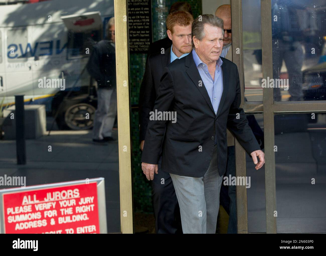 RETRANSMISSION TO FIX TYPO IN DATELINE Actor Ryan O'Neal, front, and