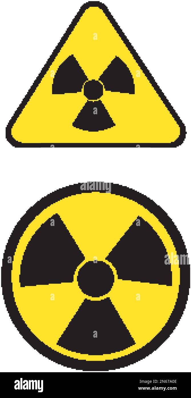 Symboles nucléaires sur fond blanc Illustration de Vecteur